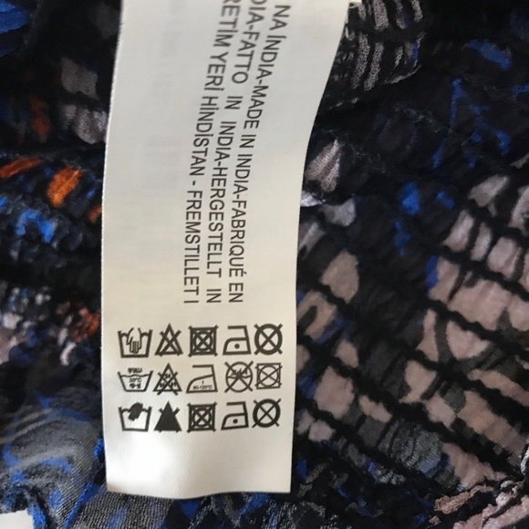 Zara Feather Print Sheer Shirred Blouse Crop Top - Picture 8 of 8